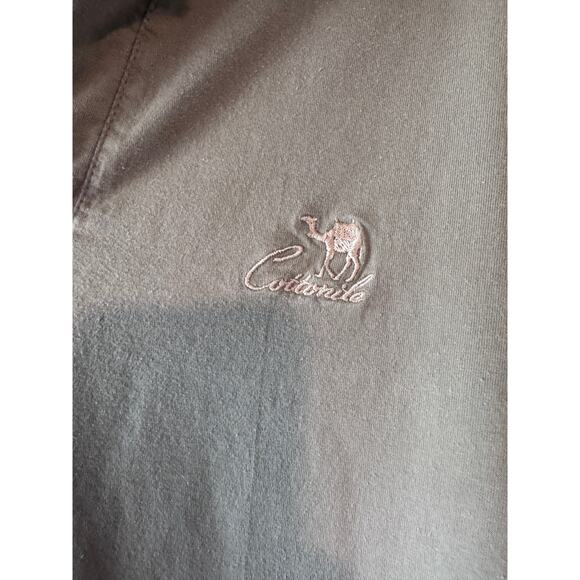 Camel Embroidered Shirt XL - Made in Egypt - Vintage Style Cotton Polo - Picture 3 of 9